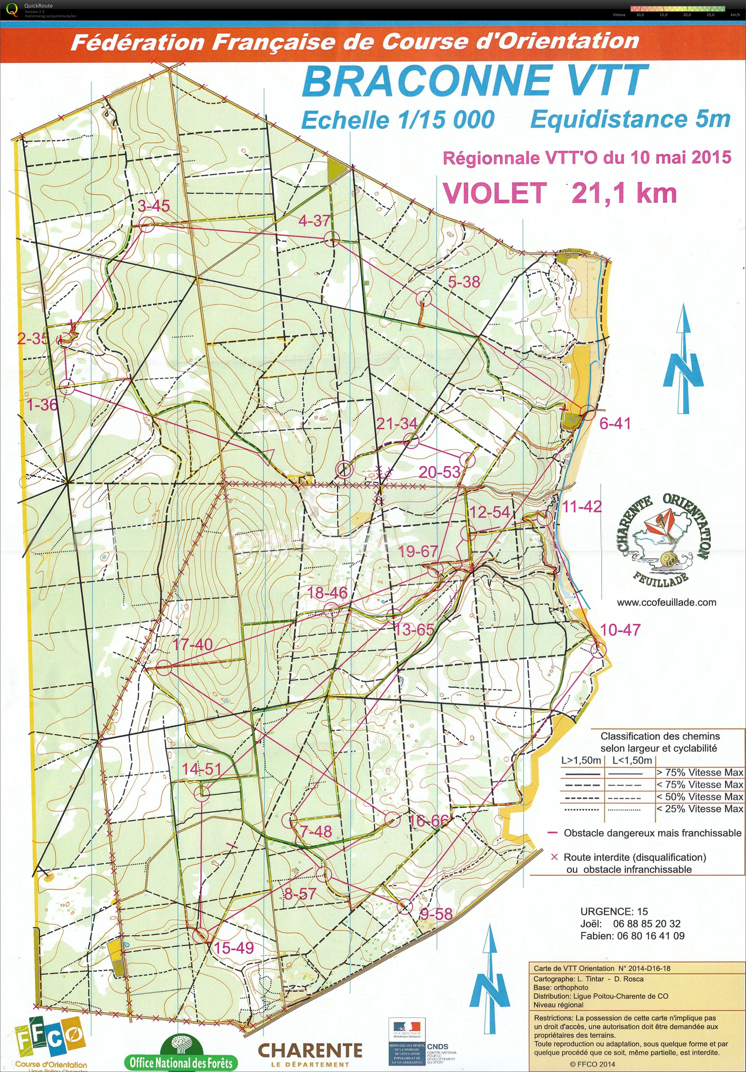 Régionale VTT'O Charente (10/05/2015)